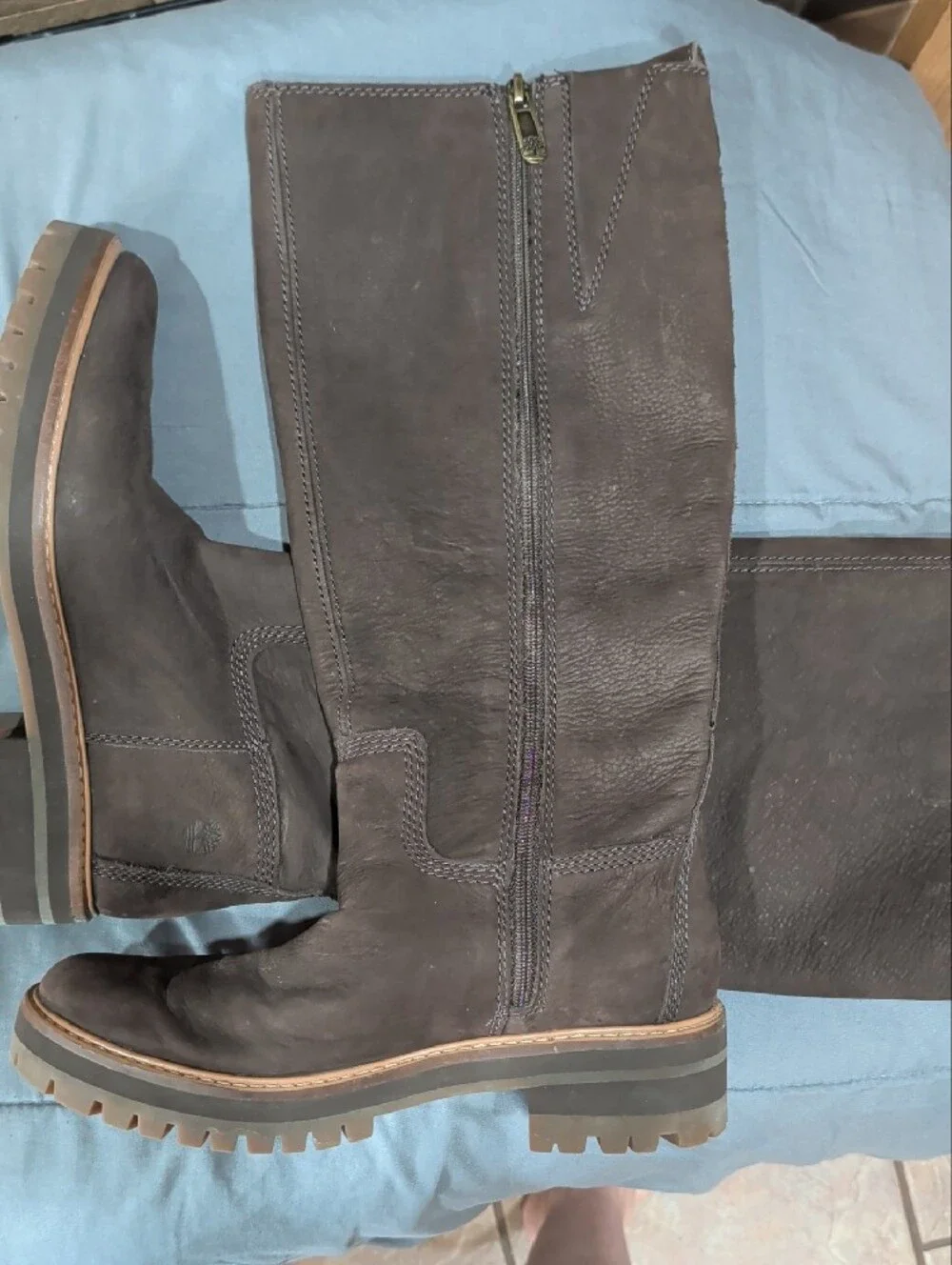 Timberland Women's Tall Dark Brown Suede Over-the-Knee Boot